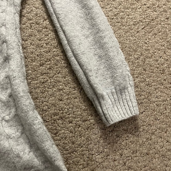 Lulu's Gray Cable Knit Sweater Dress - Picture 6 of 8